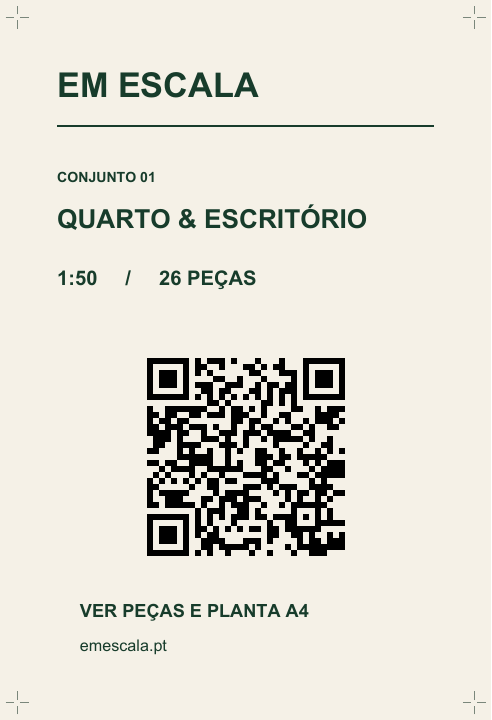 Exemplo de etiqueta EM ESCALA com QR para o inventário digital